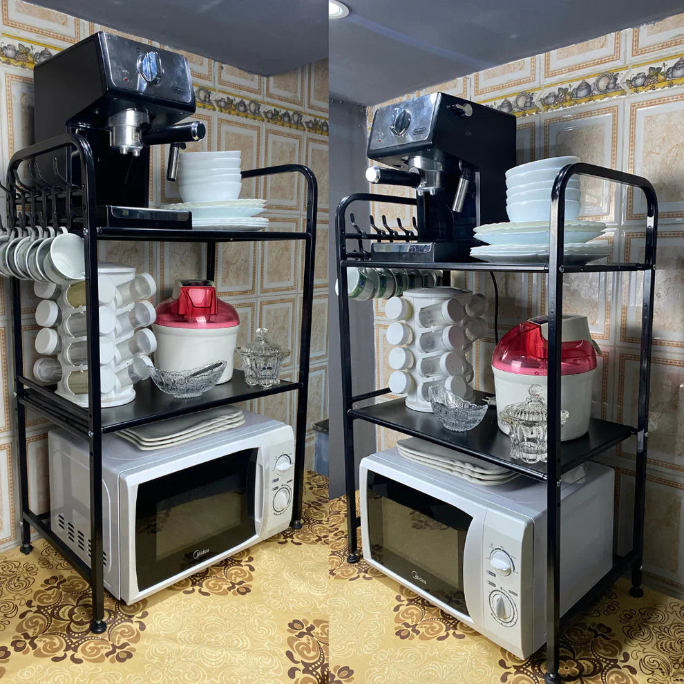 حامل ميكرواوند و فرن بطابقين متعدد الوظائف