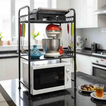 حامل ميكرواوند و فرن بطابقين متعدد الوظائف